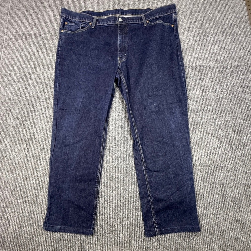 Levi 541 Athletic Taper Mens Blue Jeans 48x32 (hemmed to 28") Dark Wash Denim